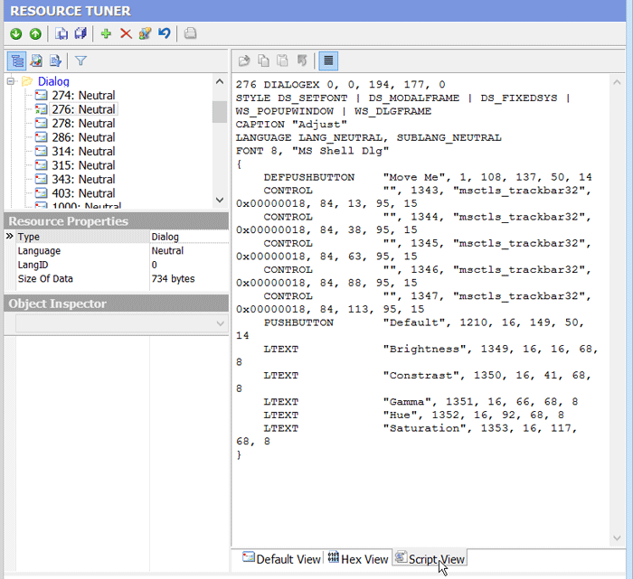 Resource Editor: Dialog Script Viewer