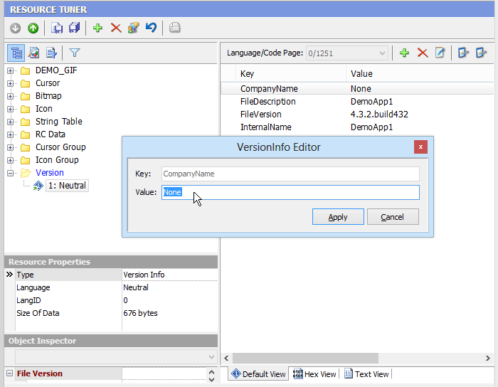 Version Info Text Viewer