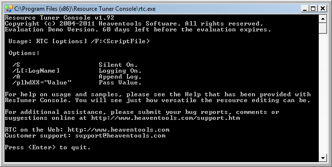Resource Tuner Console
