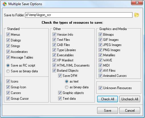 Multiple Save Option to save multiple resources at once